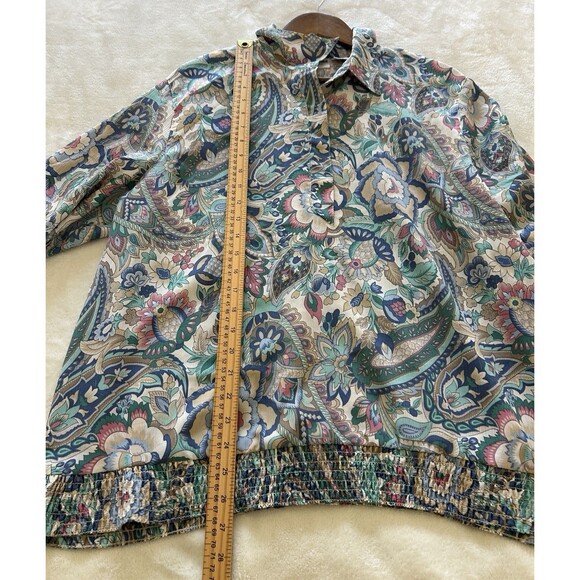 Alfred Dunner Womens Top Size 20 Boho Floral V-Neck Lightweight Blouse 2X - Picture 4 of 12